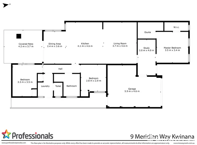 Floorplan of Homely house listing, 9 Meridian Way, Kwinana Town Centre WA 6167