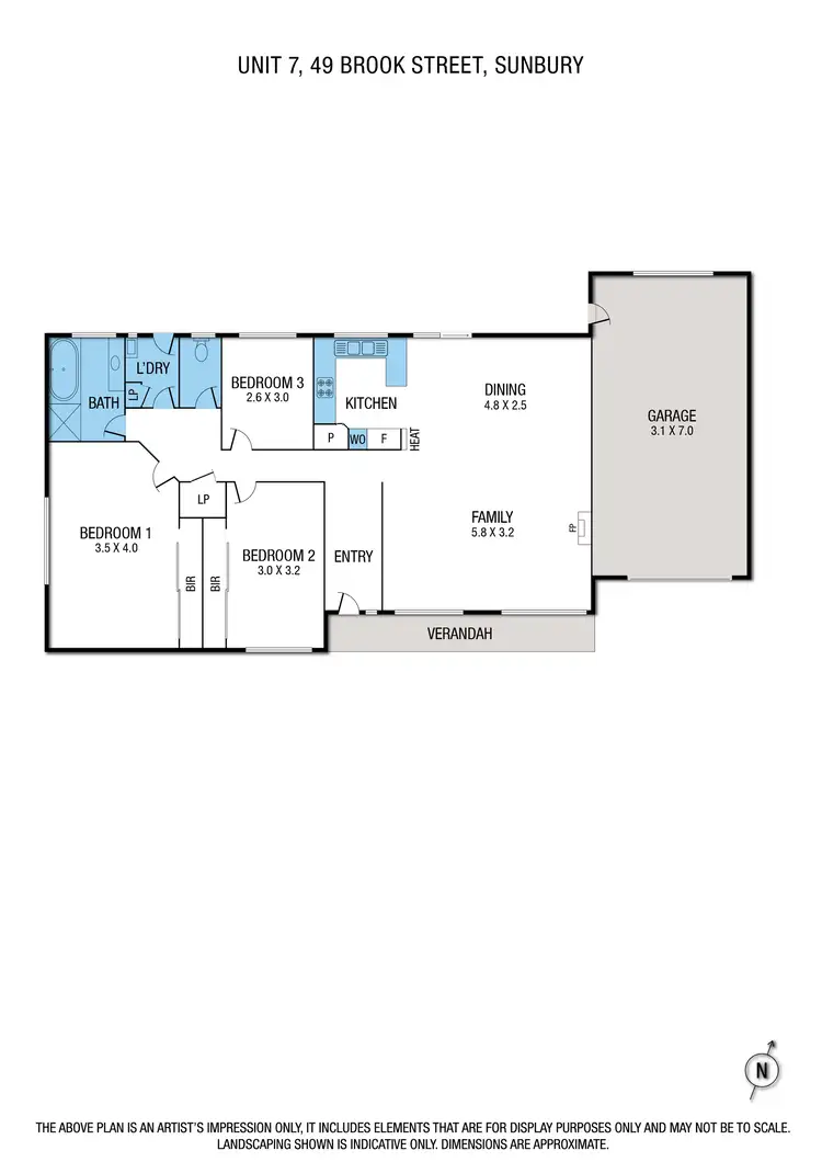 Floorplan of Homely unit listing, 7/49 Brook Street, Sunbury VIC 3429
