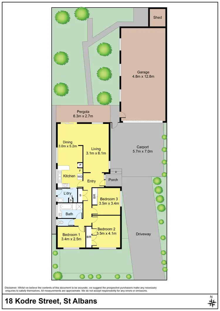 Floorplan of Homely house listing, 18 Kodre Street, St Albans VIC 3021