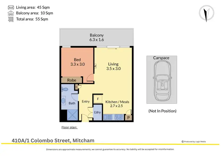 Floorplan of Homely apartment listing, 410A/1 Colombo Street, Mitcham VIC 3132