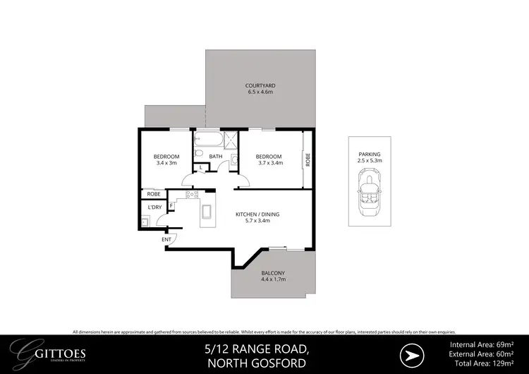 Floorplan of Homely unit listing, 5/12 Range Road, North Gosford NSW 2250