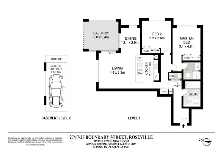 Floorplan of Homely apartment listing, 27/17-25 Boundary Street, Roseville NSW 2069