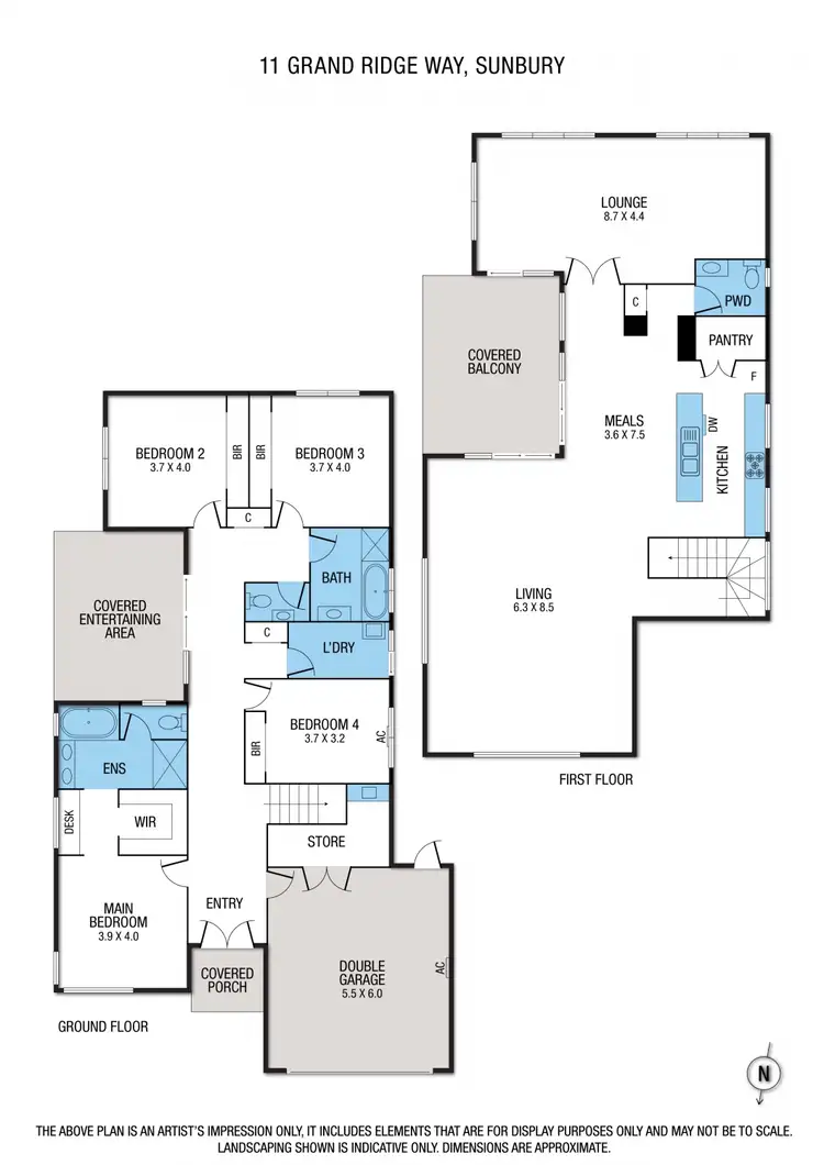 Floorplan of Homely house listing, 11 Grand Ridge Way, Sunbury VIC 3429
