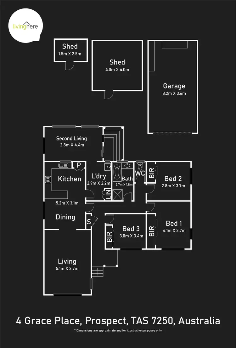 Floorplan of Homely house listing, 4 Grace Place, Prospect TAS 7250