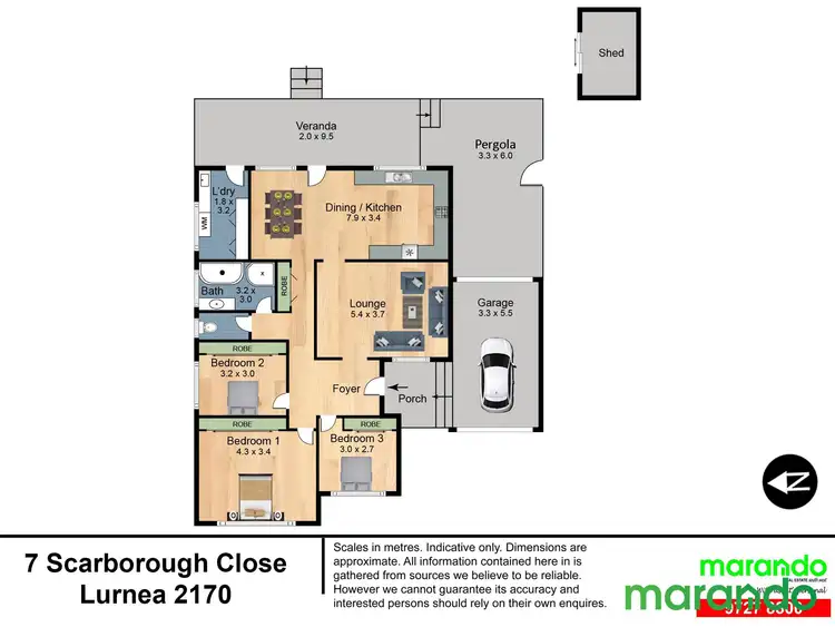Floorplan of Homely house listing, 7 Scarborough Close, Lurnea NSW 2170