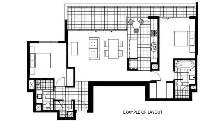 Floorplan of Homely apartment listing, 1606/30-44 The Circus, Burswood WA 6100