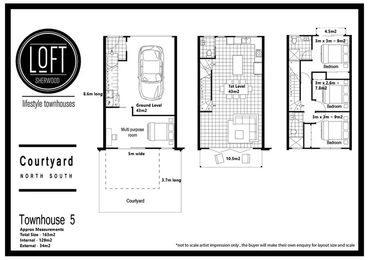 Floorplan of Homely townhouse listing, 5/28 Bute Street, Sherwood QLD 4075