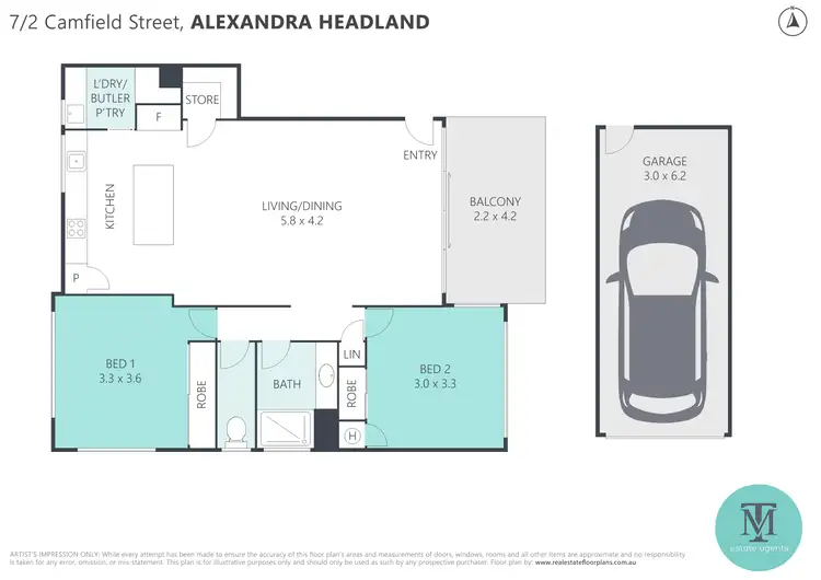 Floorplan of Homely unit listing, 7/2 Camfield Street, Alexandra Headland QLD 4572