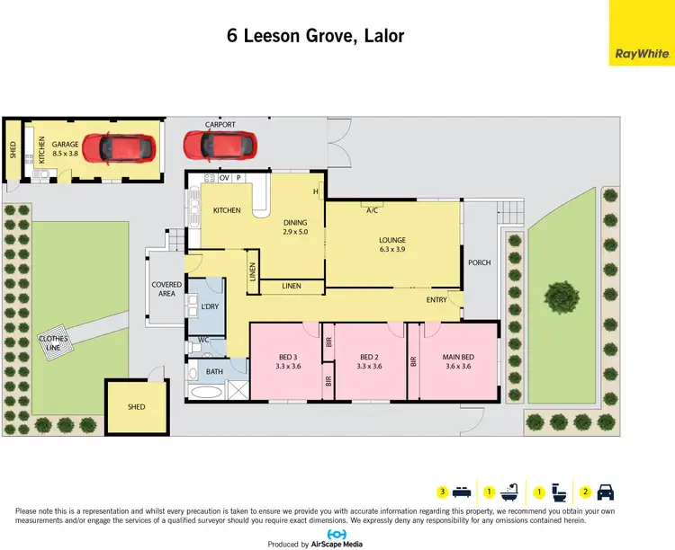 Floorplan of Homely house listing, 6 Leeson Grove, Lalor VIC 3075