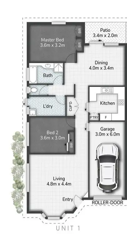Floorplan of Homely other listing, 1/13 Iroquios Court, Brassall QLD 4305