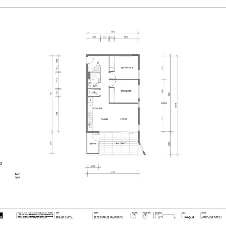 Floorplan of Homely apartment listing, 604/26 Charles Street, South Perth WA 6151