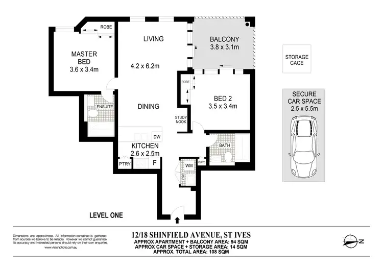 Floorplan of Homely apartment listing, 12/18 Shinfield Avenue, St Ives NSW 2075