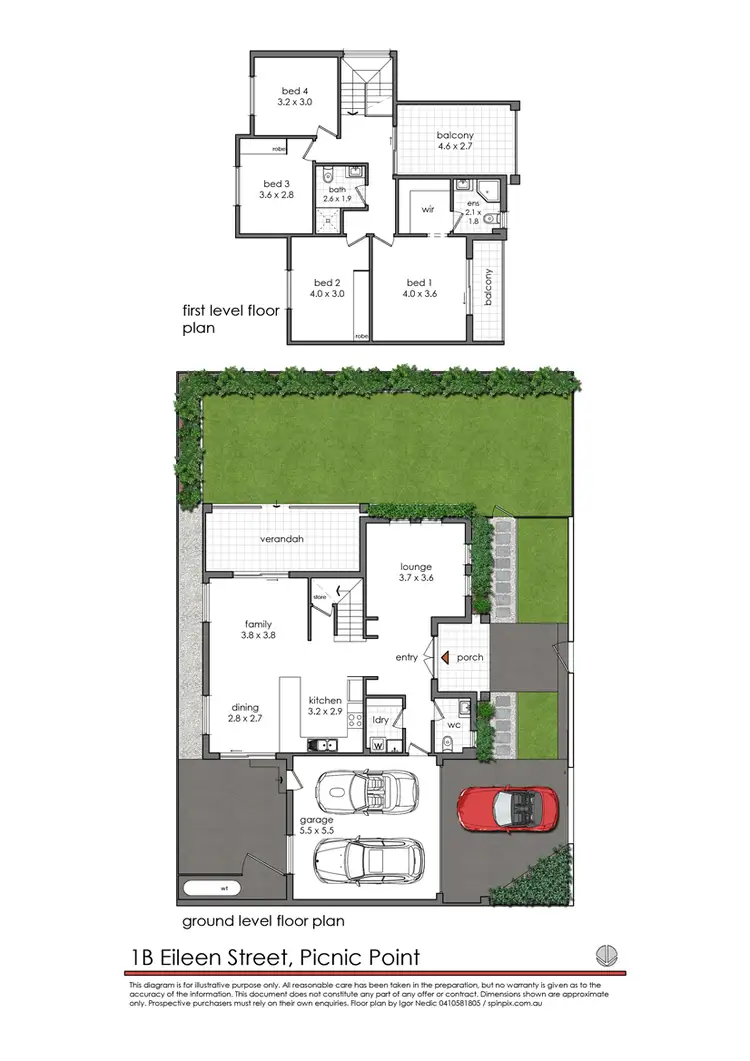 Floorplan of Homely semi-detached listing, 1b Eileen Street, Picnic Point NSW 2213
