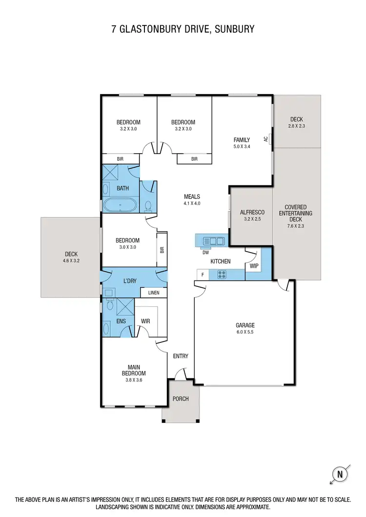 Floorplan of Homely house listing, 7 Glastonbury Drive, Sunbury VIC 3429