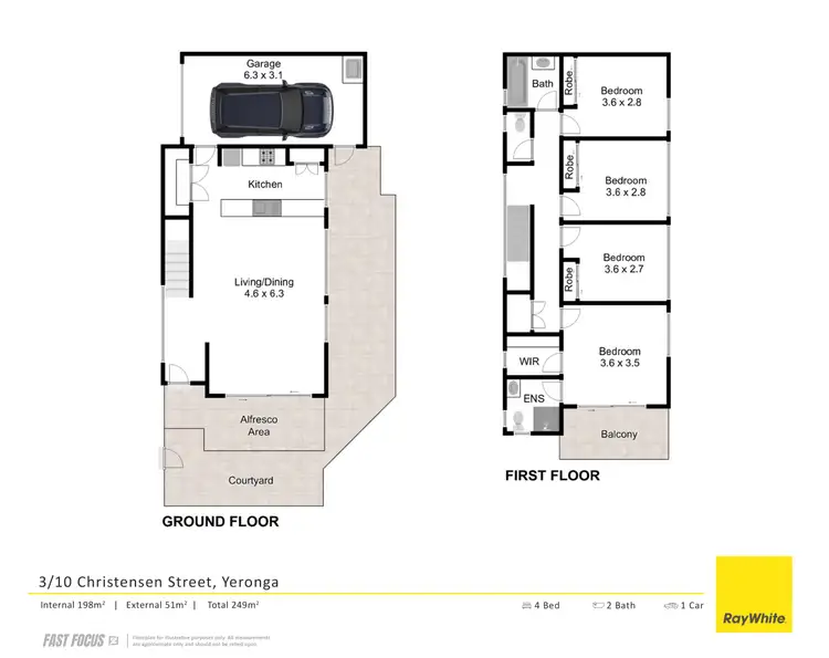 Floorplan of Homely townhouse listing, 3/10 Christensen Street, Yeronga QLD 4104
