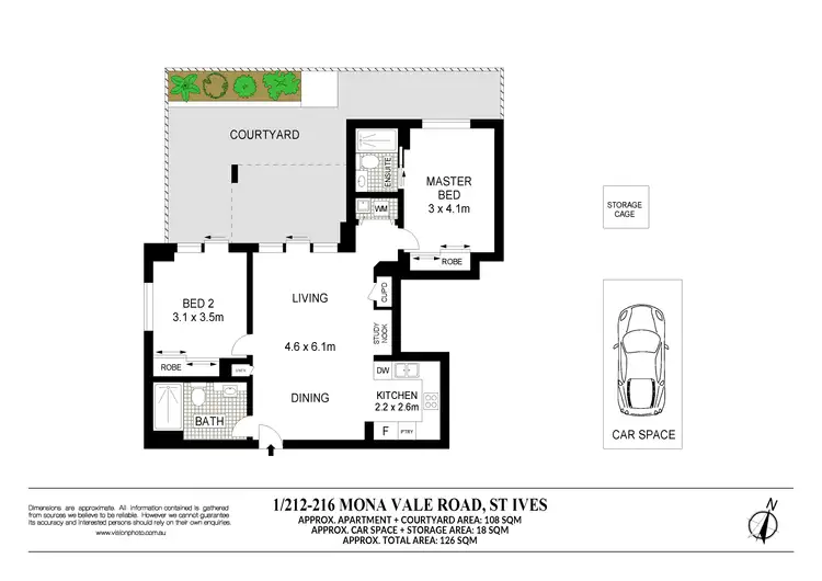 Floorplan of Homely apartment listing, 1/212-216 Mona Vale Road, St Ives NSW 2075