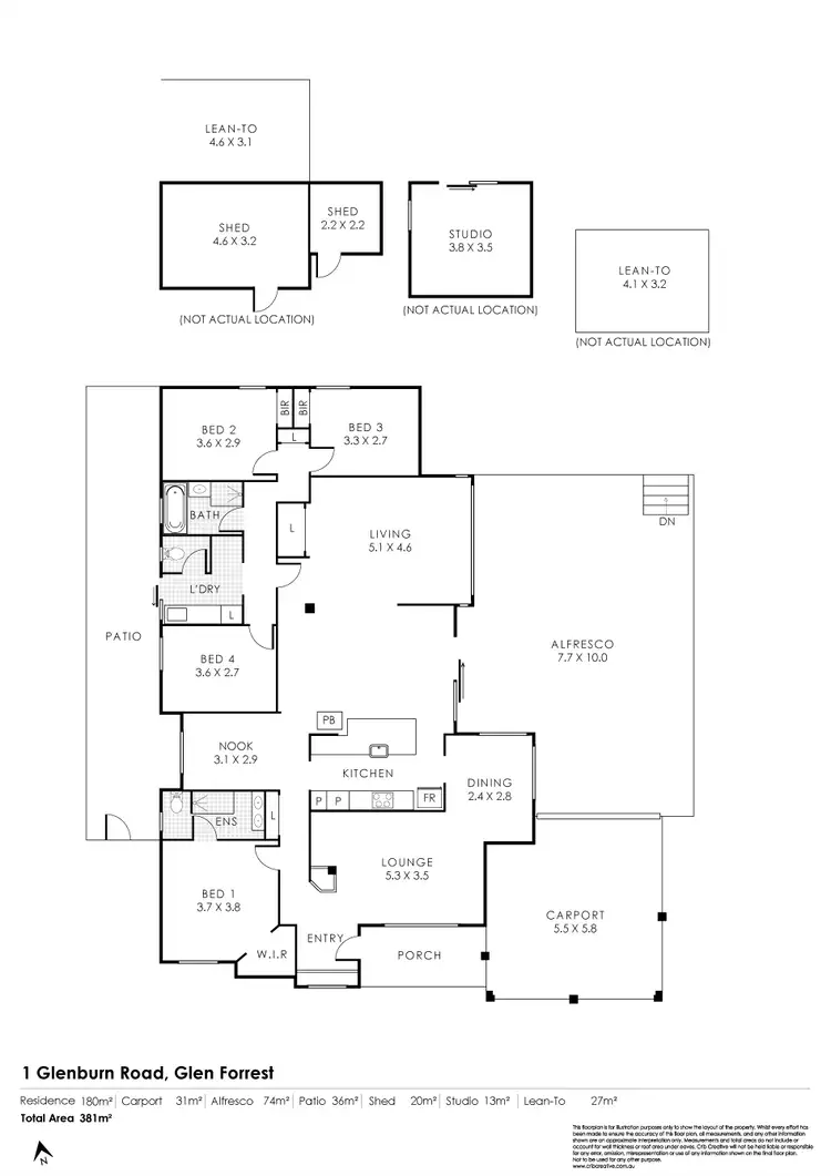 Floorplan of Homely house listing, 1 Glenburn Road, Glen Forrest WA 6071