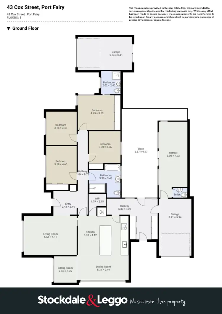Floorplan of Homely house listing, 43 Cox Street, Port Fairy VIC 3284