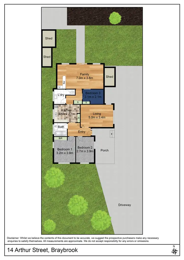 Floorplan of Homely house listing, 14 Arthur Street, Braybrook VIC 3019
