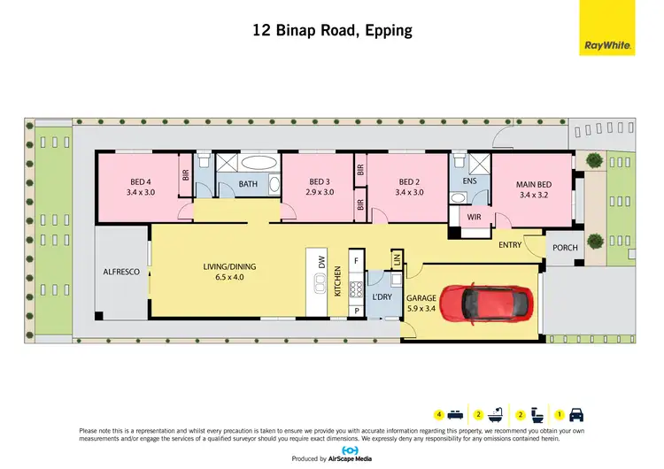 Floorplan of Homely house listing, 12 Binap Road, Epping VIC 3076