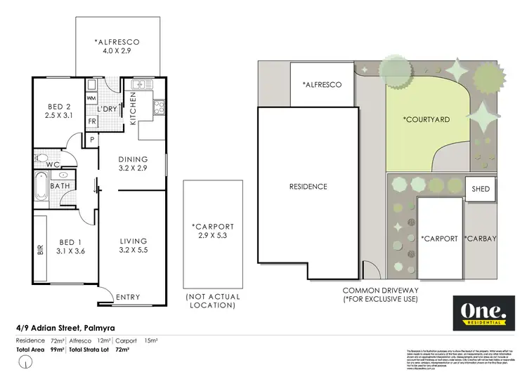 Floorplan of Homely villa listing, 4/9 Adrian Street, Palmyra WA 6157