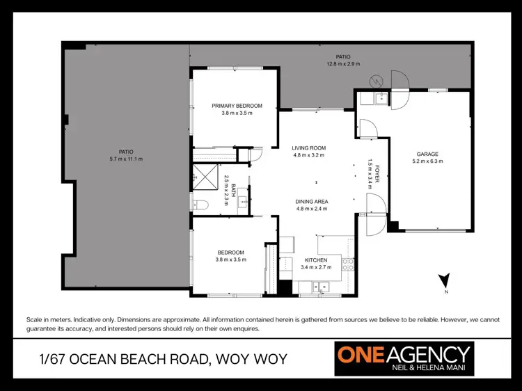 Floorplan of Homely villa listing, 1/67 Ocean Beach Road, Woy Woy NSW 2256