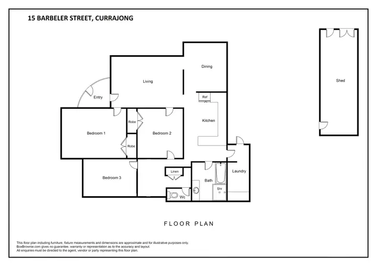 Floorplan of Homely house listing, 15 Barbeler Street, Currajong QLD 4812
