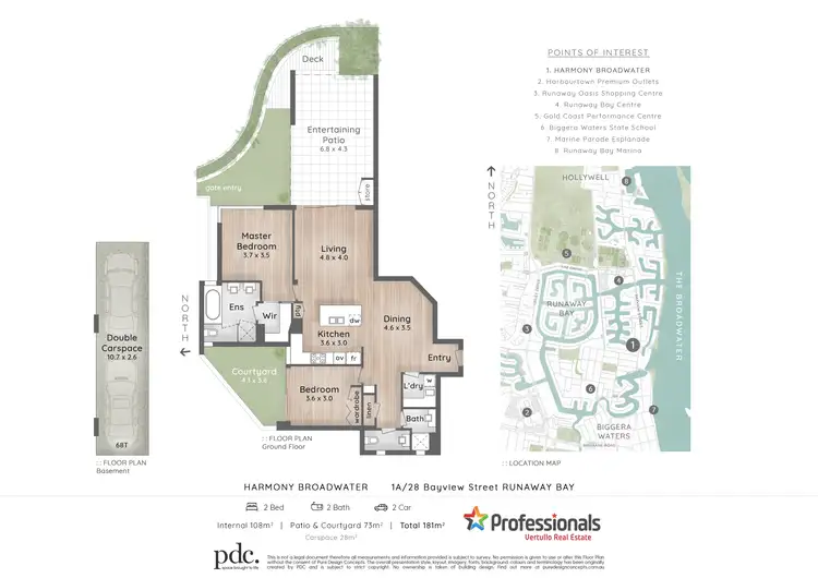 Floorplan of Homely apartment listing, 1A/28 Bayview Street, Runaway Bay QLD 4216