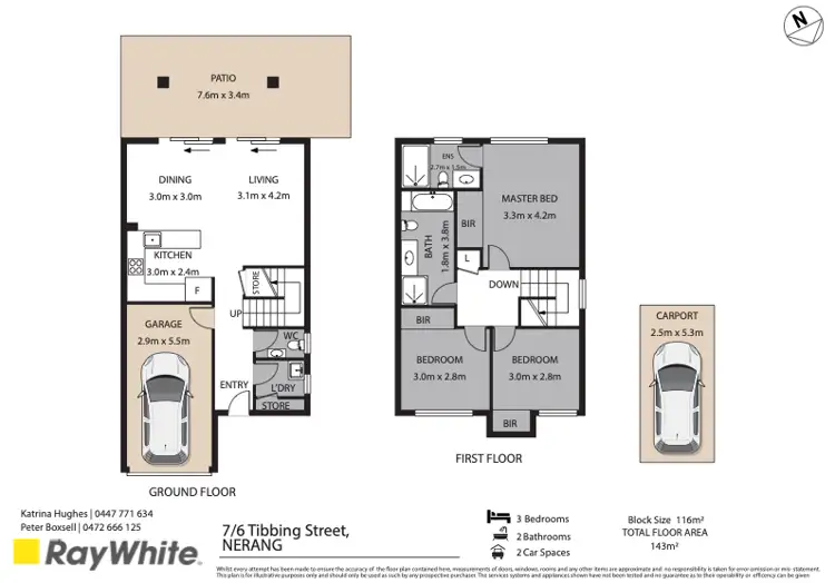 Floorplan of Homely townhouse listing, 7/6 Tibbing Street, Nerang QLD 4211