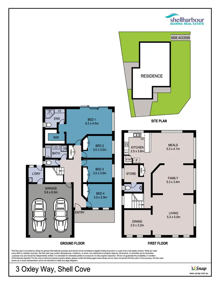 Floorplan of Homely house listing, 3 Oxley Way, Shell Cove NSW 2529