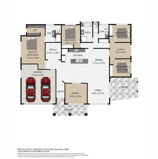 Floorplan of Homely house listing, 46 Poloni Place, Wellington Point QLD 4160