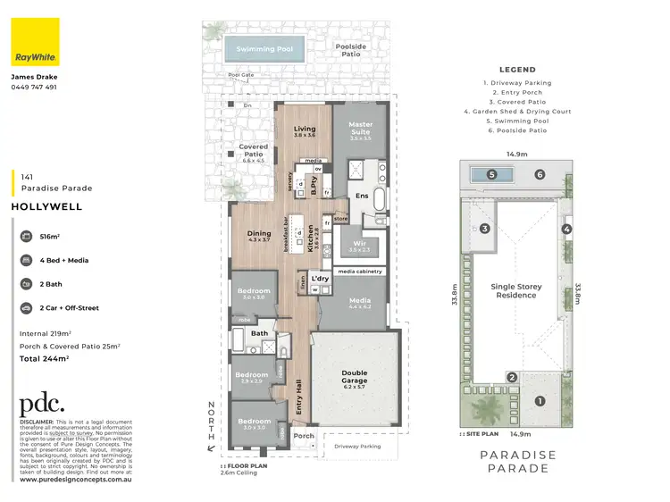 Floorplan of Homely house listing, 141 Paradise Parade, Hollywell QLD 4216