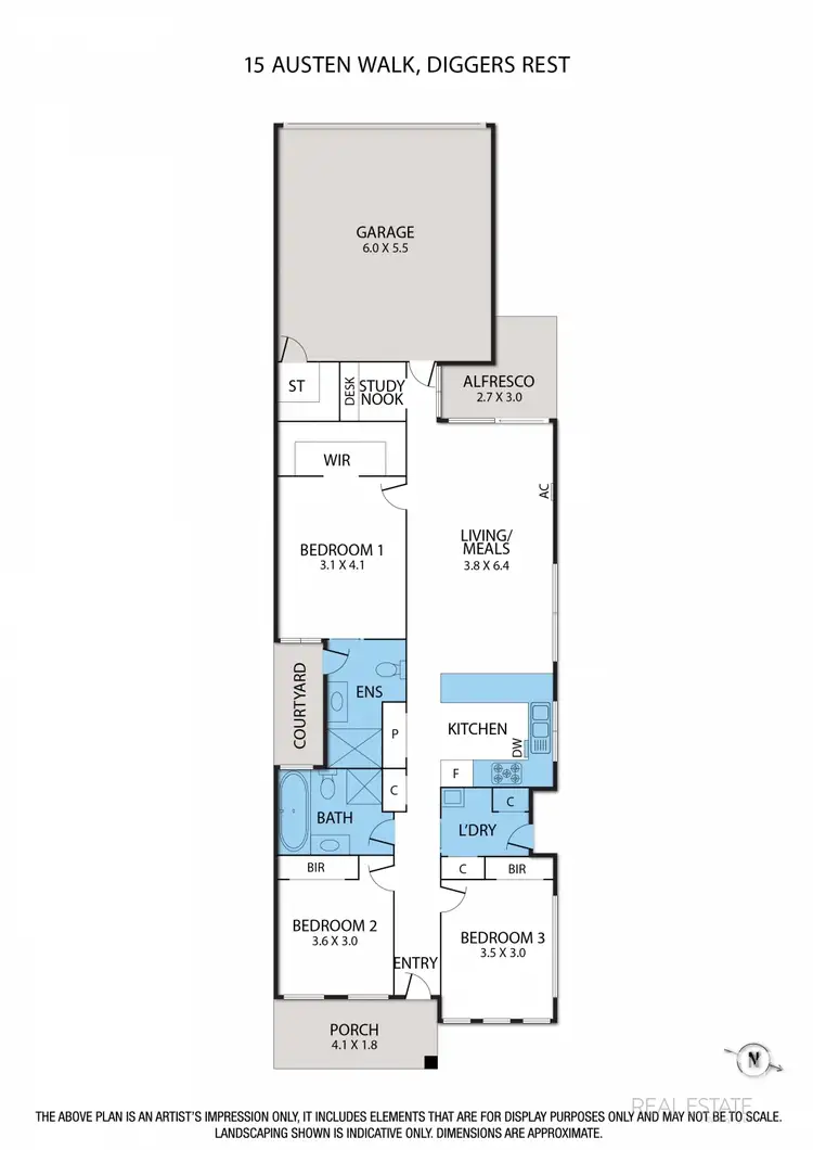 Floorplan of Homely house listing, 15 Austen Walk, Diggers Rest VIC 3427