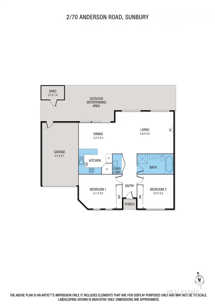 Floorplan of Homely unit listing, 2/70 Anderson Road, Sunbury VIC 3429