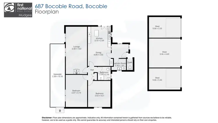 Floorplan of Homely rural property listing, 687 Bocoble Road, Mudgee NSW 2850