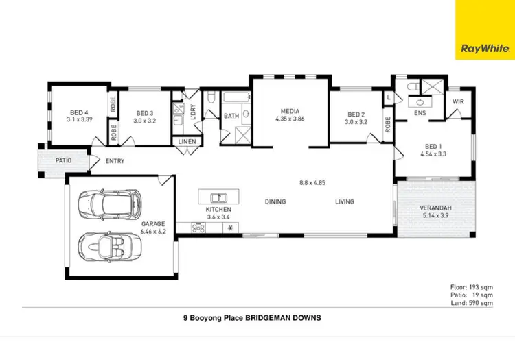 Floorplan of Homely house listing, 9 Booyong Place, Bridgeman Downs QLD 4035