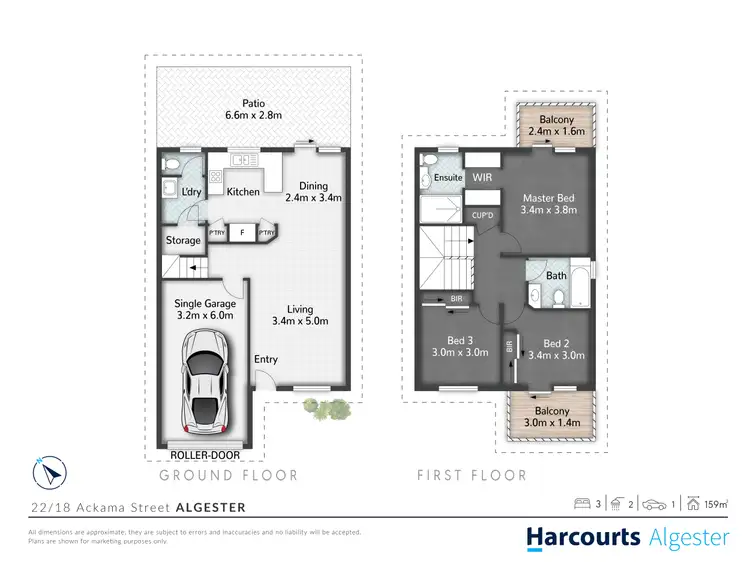 Floorplan of Homely townhouse listing, 22/18 Ackama Street, Algester QLD 4115