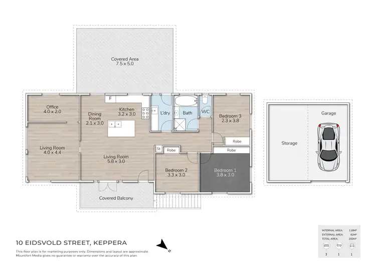 Floorplan of Homely house listing, 10 Eidsvold Street, Keperra QLD 4054