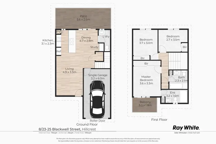 Floorplan of Homely townhouse listing, 8/23-25 Blackwell Street, Hillcrest QLD 4118