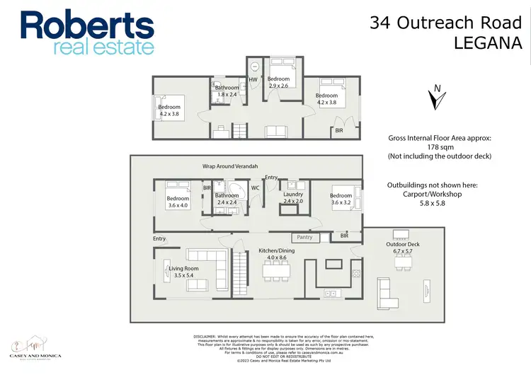 Floorplan of Homely house listing, 34 Outreach Drive, Legana TAS 7277