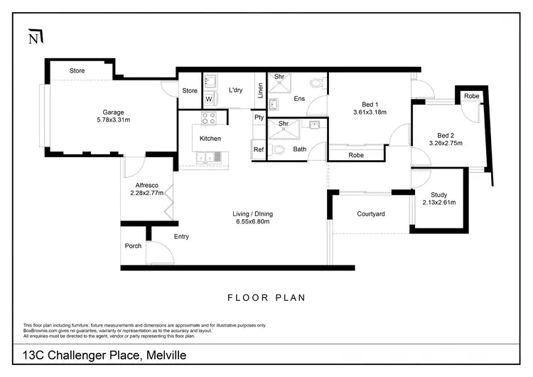 Floorplan of Homely house listing, 13C Challenger Place, Melville WA 6156
