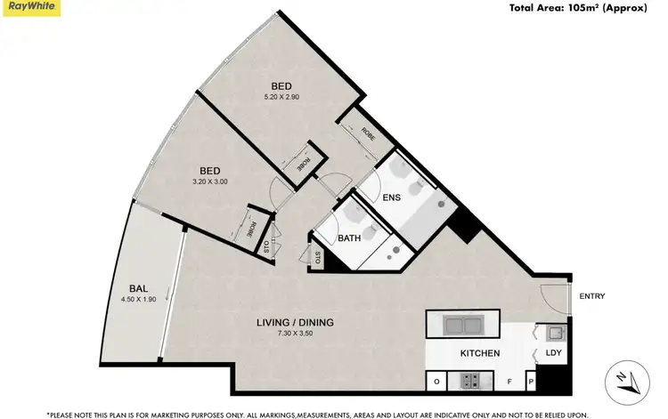 Floorplan of Homely apartment listing, 2816/222 Margaret Street, Brisbane City QLD 4000