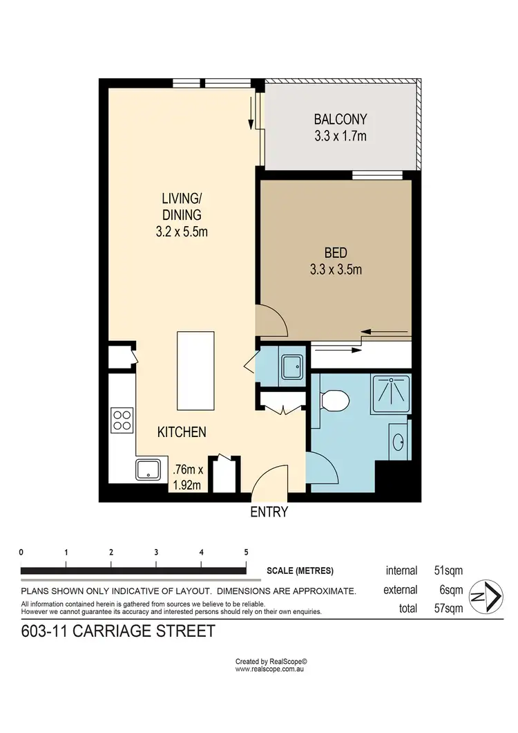 Floorplan of Homely unit listing, 603/11 Carriage Street, Bowen Hills QLD 4006