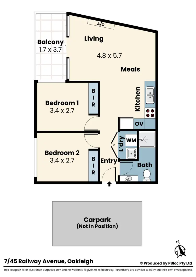 Floorplan of Homely apartment listing, 7/45 Railway Avenue, Oakleigh VIC 3166