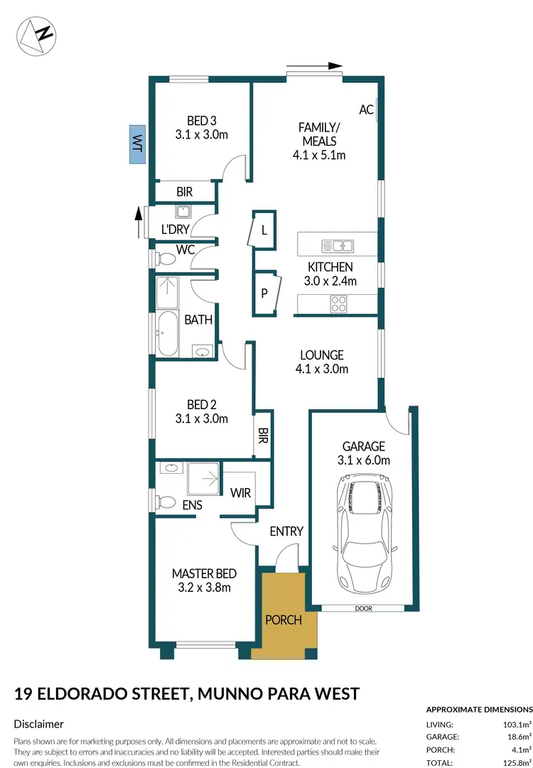 Floorplan of Homely house listing, 19 Eldorado Street, Munno Para West SA 5115