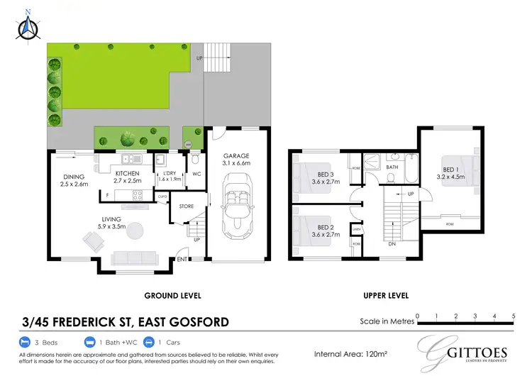 Floorplan of Homely townhouse listing, 3/45 Frederick Street, East Gosford NSW 2250