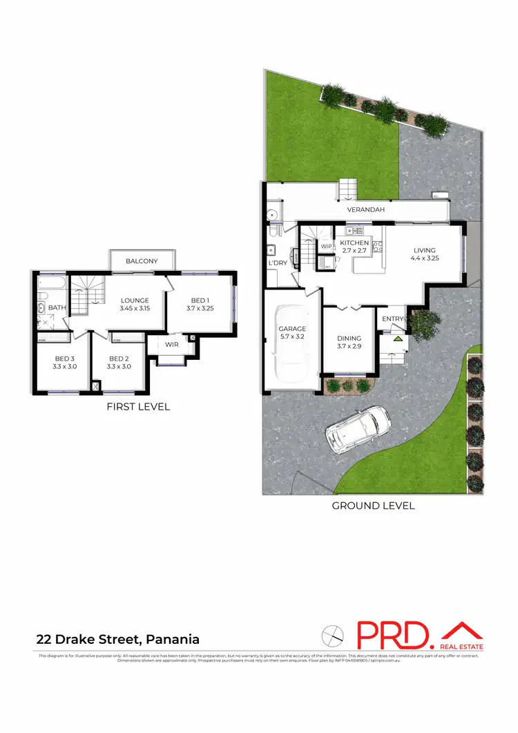 Floorplan of Homely semi-detached listing, 22 Drake Street, Panania NSW 2213