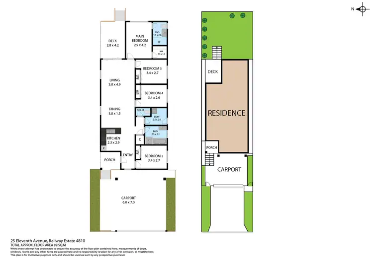 Floorplan of Homely house listing, 25 Eleventh Avenue, Railway Estate QLD 4810