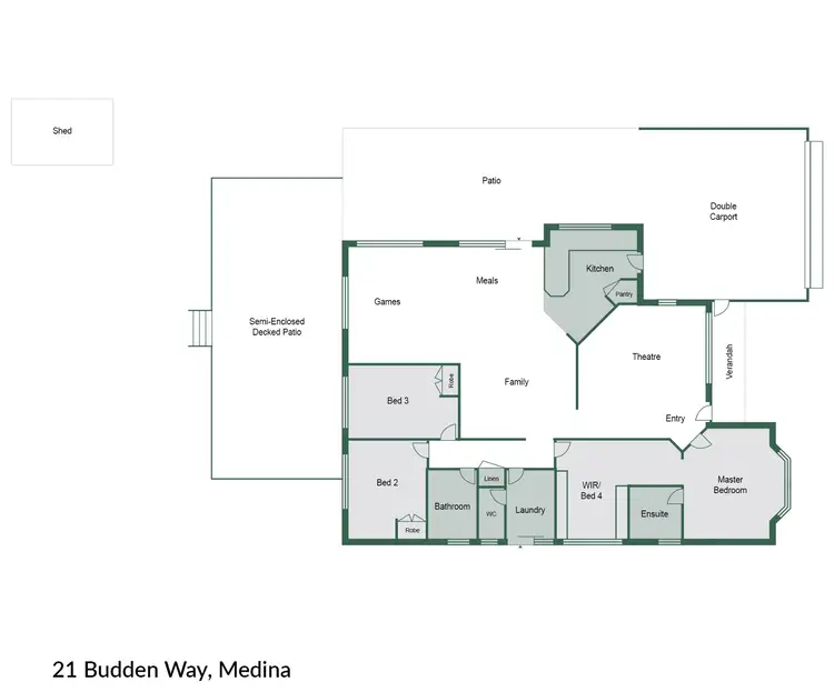 Floorplan of Homely house listing, 21 Budden Way, Medina WA 6167