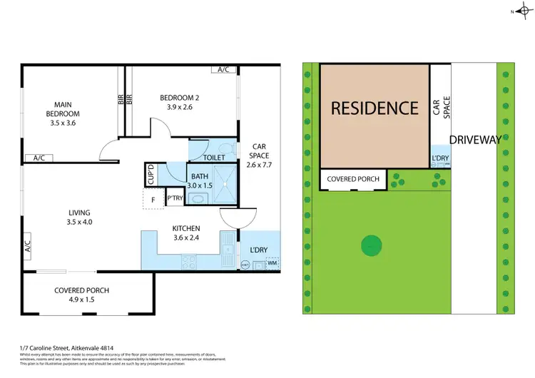 Floorplan of Homely block of units listing, 7 Caroline Street, Aitkenvale QLD 4814